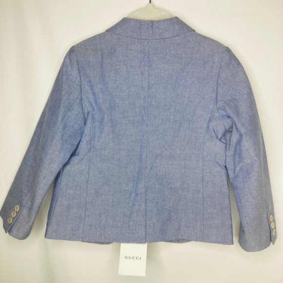NWT Gucci Oxford embroidered kids boy girl blazer jacket 4 S authentic designer - Picture 4 of 16